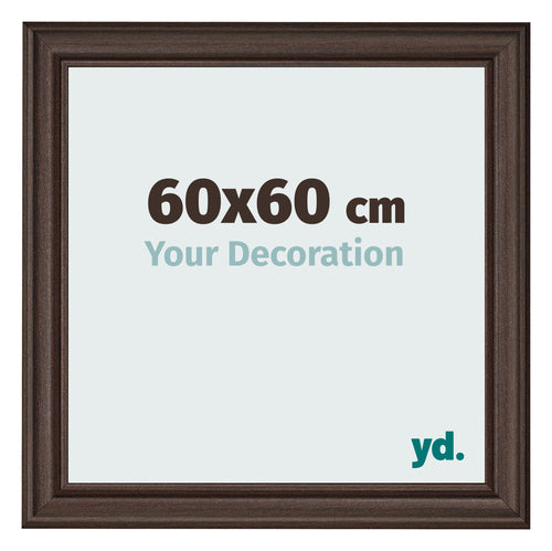 Bilderrahmen 60x60cm Eiche Dunkel MDF Lazio Vorne Messe | Yourdecoration.at
