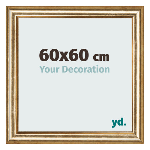 Bilderrahmen 60x60cm Gold Antik MDF Lazio Vorne Messe | Yourdecoration.at