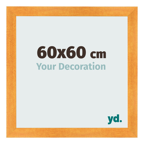 Bilderrahmen 60x60cm Orange MDF Pisa Vorne Messe | Yourdecoration.at