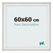 Bilderrahmen 60x60cm Weiss Gewischt MDF Lazio Vorne Messe | Yourdecoration.at