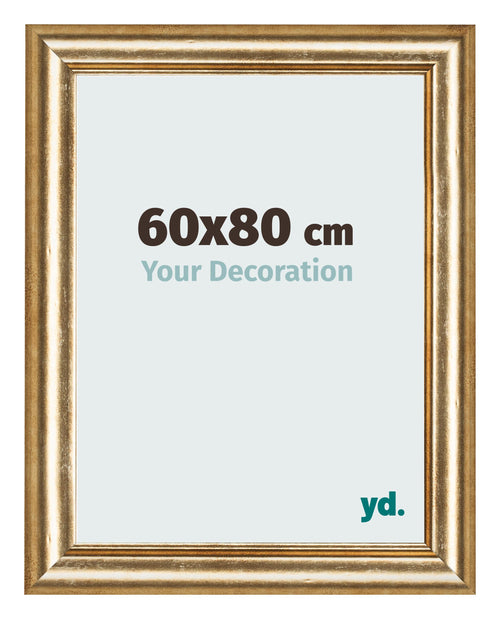 Bilderrahmen 60x80cm Gold Antik MDF Lazio Vorne Messe | Yourdecoration.at