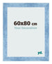 Bilderrahmen 60x80cm Hellblau Gewischt MDF Pisa Vorne Messe | Yourdecoration.at