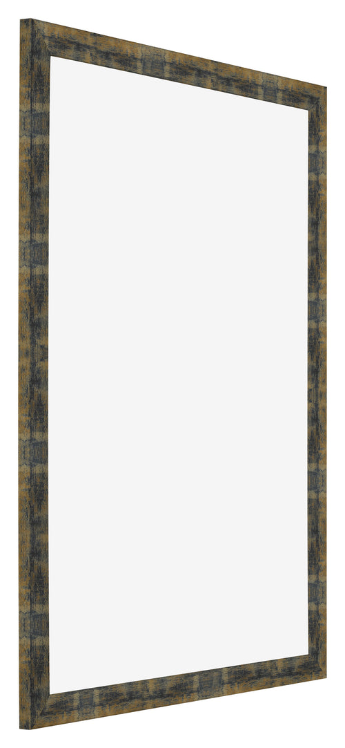 Bilderrahmen 60x84cm Blau Gold Meliert MDF Pisa Vorne Schrag | Yourdecoration.at