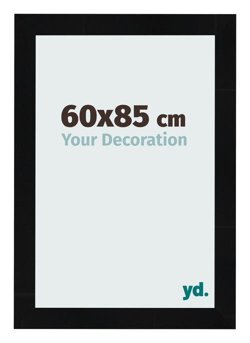 Bilderrahmen 60x85cm Schwarz Silber Poliert MDF Pisa Vorne Messe | Yourdecoration.at