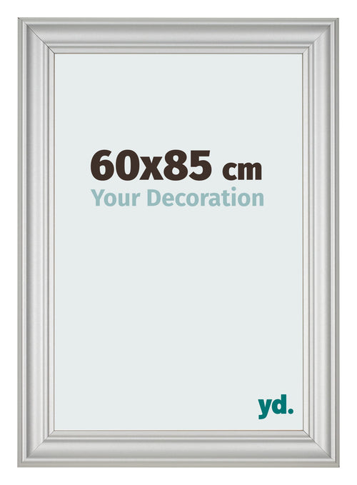 Bilderrahmen 60x85cm Silber Matt MDF Lazio Vorne Messe | Yourdecoration.at