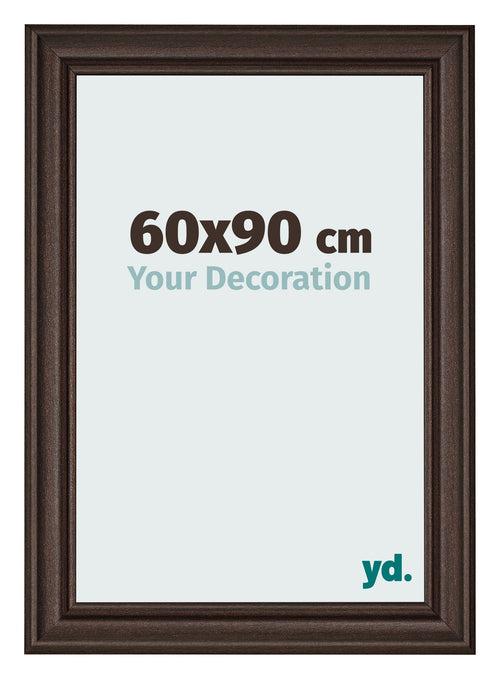 Bilderrahmen 60x90cm Eiche Dunkel MDF Lazio Vorne Messe | Yourdecoration.at