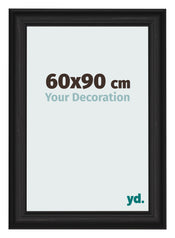 Bilderrahmen 60x90cm Schwarz Gemasert MDF Lazio Vorne Messe | Yourdecoration.at