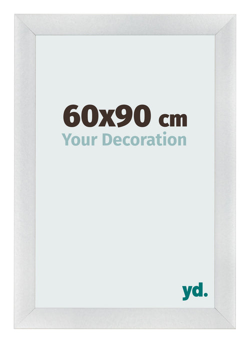 Bilderrahmen 60x90cm Silber Schwarz Gewischt MDF Pisa Vorne Messe | Yourdecoration.at