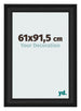 Bilderrahmen 61x91 5cm Schwarz Gemasert MDF Lazio Vorne Messe | Yourdecoration.at