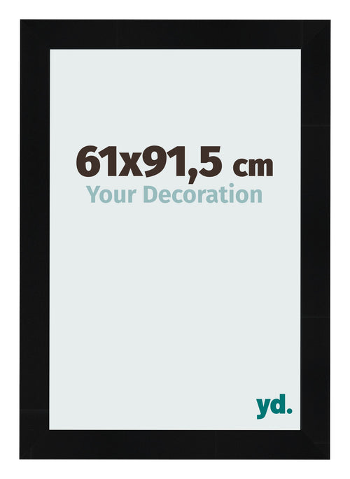Bilderrahmen 61x91 5cm Schwarz Silber Poliert MDF Pisa Vorne Messe | Yourdecoration.at