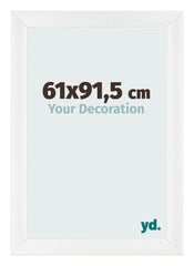 Bilderrahmen 61x91 5cm Weiß Vintage MDF Pisa Vorne Messe | Yourdecoration.at