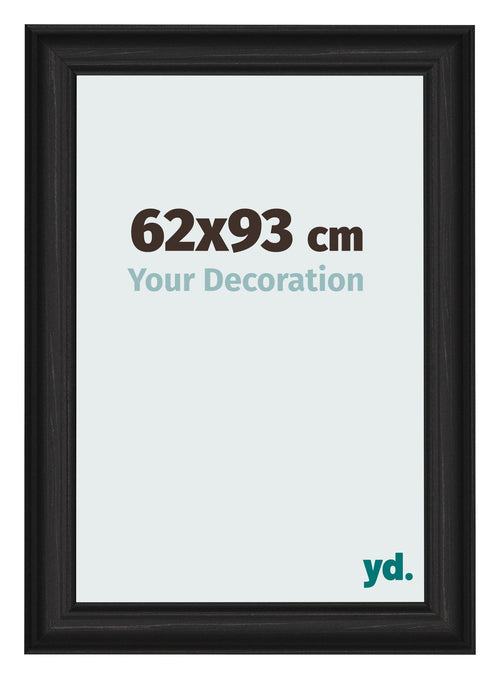 Bilderrahmen 62x93cm Schwarz Gemasert MDF Lazio Vorne Messe | Yourdecoration.at