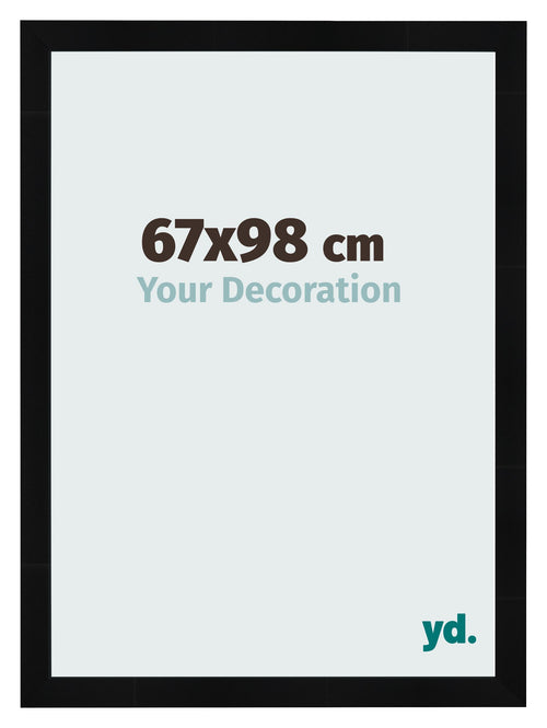 Bilderrahmen 67x98cm Schwarz Silber Poliert MDF Pisa Vorne Messe | Yourdecoration.at