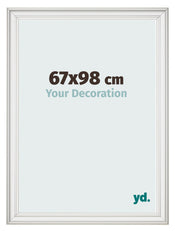 Bilderrahmen 67x98cm Weiss Gewischt MDF Lazio Vorne Messe | Yourdecoration.at