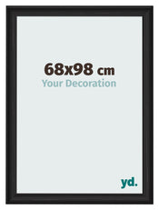 Bilderrahmen 68x98cm Schwarz Gemasert MDF Lazio Vorne Messe | Yourdecoration.at