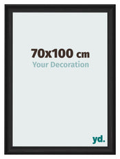 Bilderrahmen 70x100cm Schwarz Gemasert MDF Lazio Vorne Messe | Yourdecoration.at