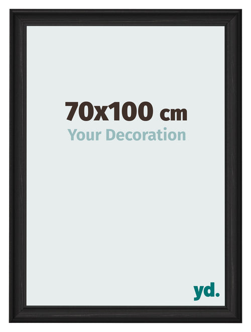 Bilderrahmen 70x100cm Schwarz Gemasert MDF Lazio Vorne Messe | Yourdecoration.at