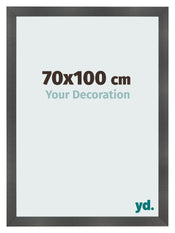 Bilderrahmen 70x100cm Schwarz Silber Poliert MDF Pisa Vorne Messe | Yourdecoration.at