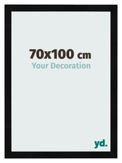 Bilderrahmen 70x100cm Schwarz Silber Poliert MDF Pisa Vorne Messe | Yourdecoration.at