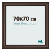Bilderrahmen 70x70cm Eiche Dunkel MDF Lazio Vorne Messe | Yourdecoration.at