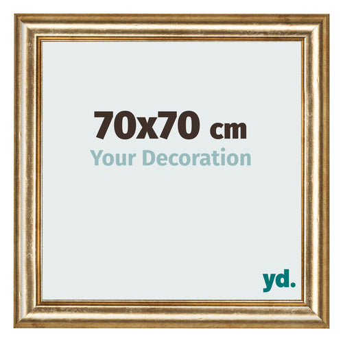 Bilderrahmen 70x70cm Gold Antik MDF Lazio Vorne Messe | Yourdecoration.at