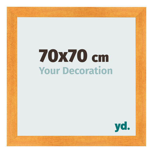 Bilderrahmen 70x70cm Orange MDF Pisa Vorne Messe | Yourdecoration.at