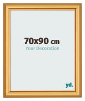 Bilderrahmen 70x90cm Gold Matt MDF Lazio Vorne Messe | Yourdecoration.at