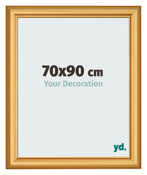 Bilderrahmen 70x90cm Gold Matt MDF Lazio Vorne Messe | Yourdecoration.at