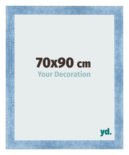 Bilderrahmen 70x90cm Hellblau Gewischt MDF Pisa Vorne Messe | Yourdecoration.at