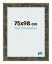 Bilderrahmen 75x98cm Blau Gold Meliert MDF Pisa Vorne Messe | Yourdecoration.at