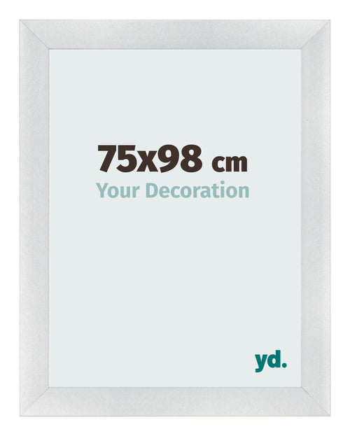 Bilderrahmen 75x98cm Silber Schwarz Gewischt MDF Pisa Vorne Messe | Yourdecoration.at