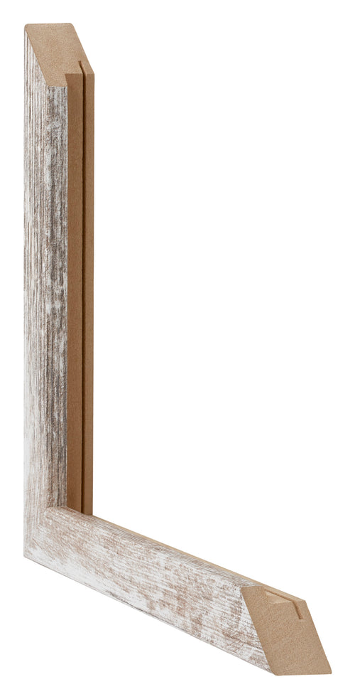 Catania MDF Bilderrahmen 21x30cm White Wash Detail Querschnitte | Yourdecoration.at