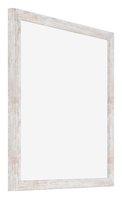 Catania MDF Bilderrahmen 55x55cm White Wash Vorne Schrag | Yourdecoration.at