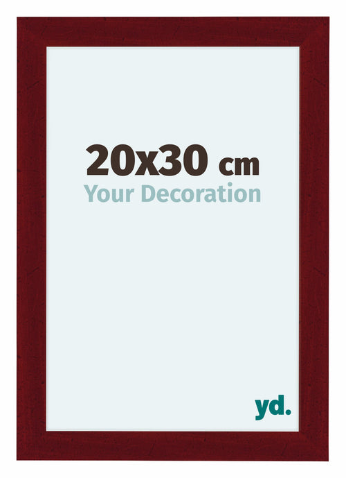 Como MDF Bilderrahmen 20x30cm Weinrot Gewischt Vorne Messe | Yourdecoration.at