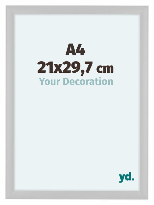 Como MDF Bilderrahmen 21x29 7cm A4 Weiss Hochglanz Vorne Messe | Yourdecoration.at