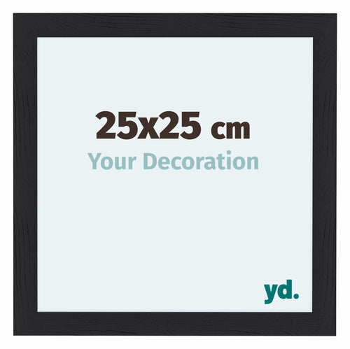 Como MDF Bilderrahmen 25x25cm Schwarz Gemasert Vorne Messe | Yourdecoration.at