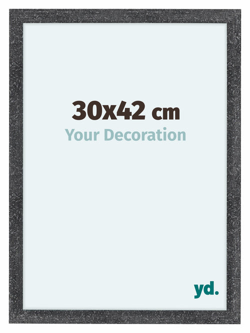 Como MDF Bilderrahmen 30x42cm Grau Gewischt Vorne Messe | Yourdecoration.at