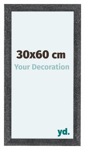 Como MDF Bilderrahmen 30x60cm Grau Gewischt Vorne Messe | Yourdecoration.at
