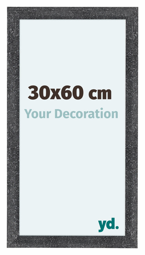 Como MDF Bilderrahmen 30x60cm Grau Gewischt Vorne Messe | Yourdecoration.at