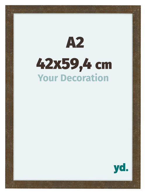 Como MDF Bilderrahmen 42x59 4cm A2 Gold Antik Vorne Messe | Yourdecoration.at