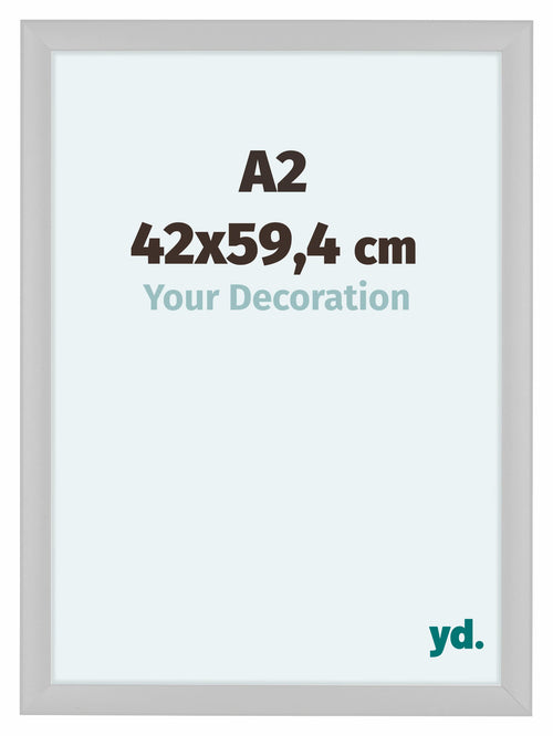Como MDF Bilderrahmen 42x59 4cm A2 Weiss Hochglanz Vorne Messe | Yourdecoration.at