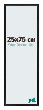Miami Aluminium Bilderrahmen 25x75cm Schwarz Hochglanz Vorne Messe | Yourdecoration.at