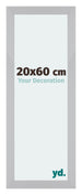 Mura MDF Bilderrahmen 20x60cm Silber Matt Vorne Messe | Yourdecoration.at