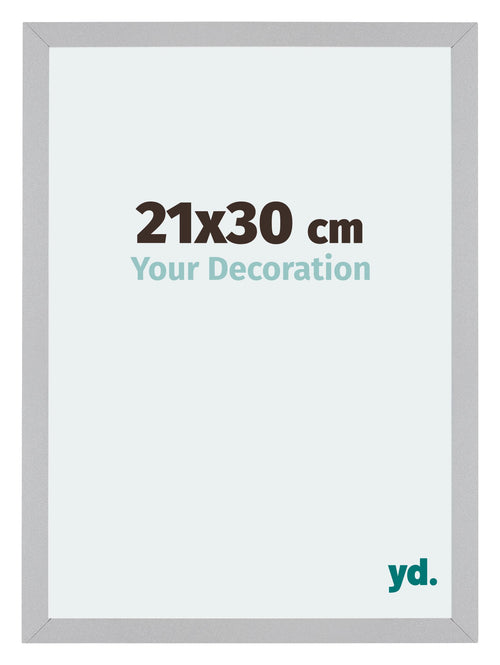 Mura MDF Bilderrahmen 21x30cm Silber Matt Vorne Messe | Yourdecoration.at
