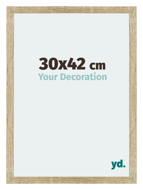 Mura MDF Bilderrahmen 30x42cm Sonoma Eiche Vorne Messe | Yourdecoration.at
