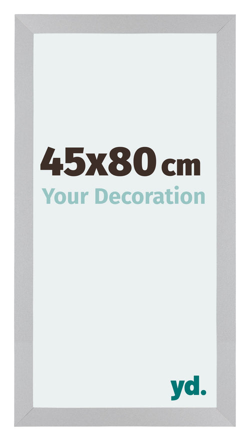 Mura MDF Bilderrahmen 45x80cm Silber Matt Vorne Messe | Yourdecoration.at