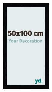 Mura MDF Bilderrahmen 50x100cm Schwarz Hochglanz Vorne Messe | Yourdecoration.at