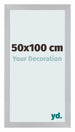 Mura MDF Bilderrahmen 50x100cm Silber Matt Vorne Messe | Yourdecoration.at