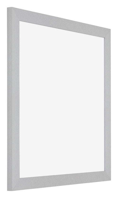 Mura MDF Bilderrahmen 60x60cm Silber Matt Vorne Schrag | Yourdecoration.at