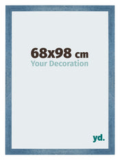 Mura MDF Bilderrahmen 68x98cm Hellblau Gewischt Vorne Messe | Yourdecoration.at